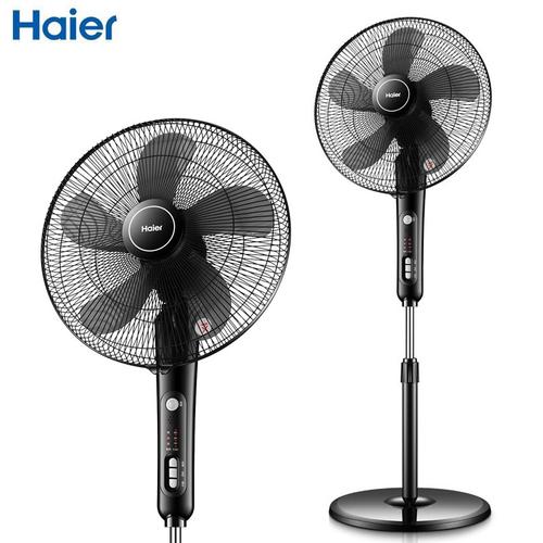 haier/海爾電風扇落地扇fsy4075b家用輕音節能搖頭電扇臺式立式工業